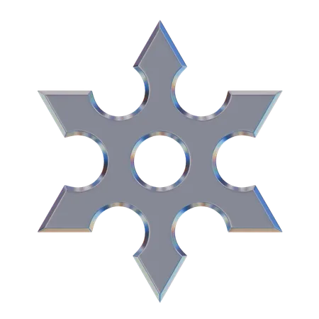 Formato de estrela ninja shuriken  3D Icon