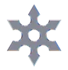 Shuriken Ninja Star Shape