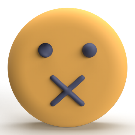 Shut Emoji  3D Icon