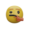 shut up emoji 3d