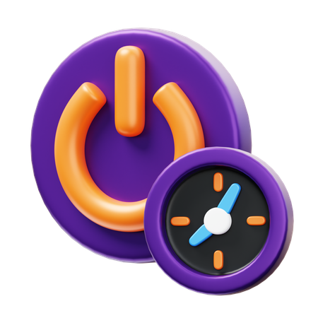 Shutdown Timer  3D Icon