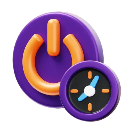 Shutdown Timer  3D Icon