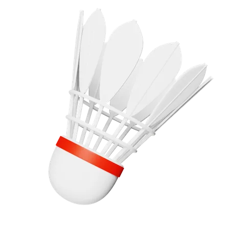 3d badminton shuttlecock white mock up Royalty Free Vector