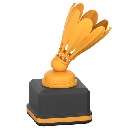 Shuttlecock Trophy  3D Icon