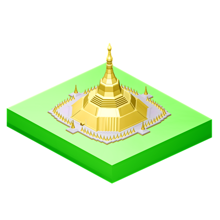 Shweadagon Pagoda  3D Icon