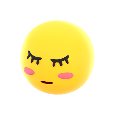 Shy Emoji  3D Icon