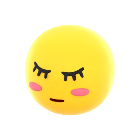 Shy Emoji  3D Icon