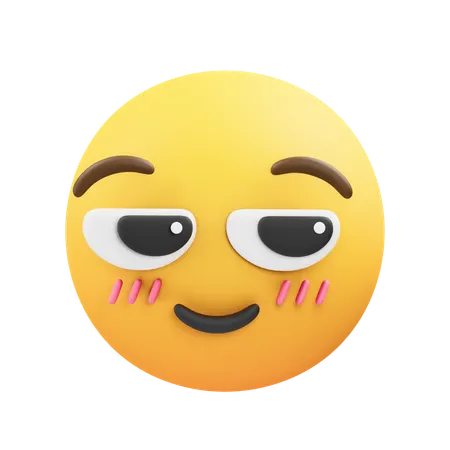 Shy Emoji  3D Icon