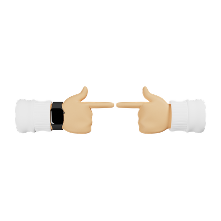 Shy hand gesture  3D Icon