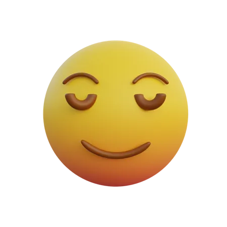 Shy smiley expression emoticon  3D Emoji