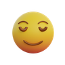 3d shy smiley emoji logo