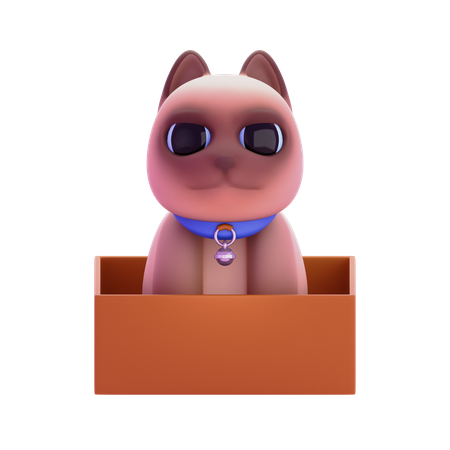 샴 고양이  3D Icon