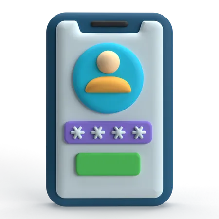 Sicherheits Login  3D Icon