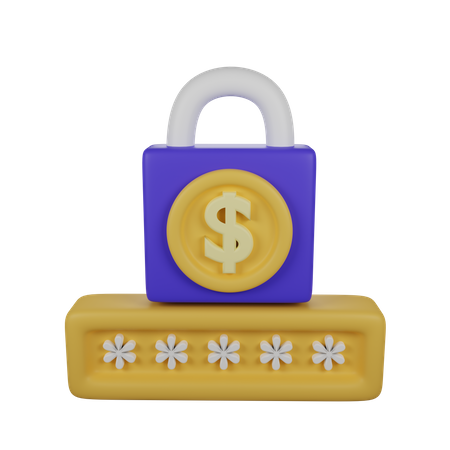 Sichere Bezahlung  3D-Symbol