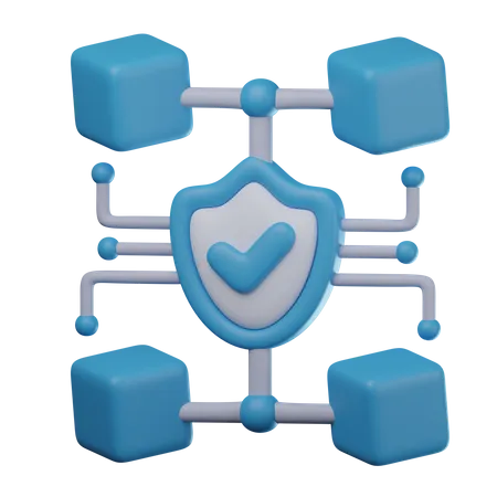 Sichere Blockchain  3D Icon