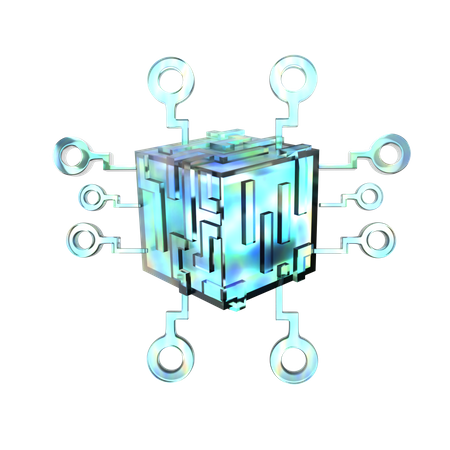 Sichere Blockchain  3D Icon