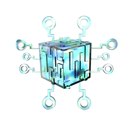 Sichere Blockchain  3D Icon