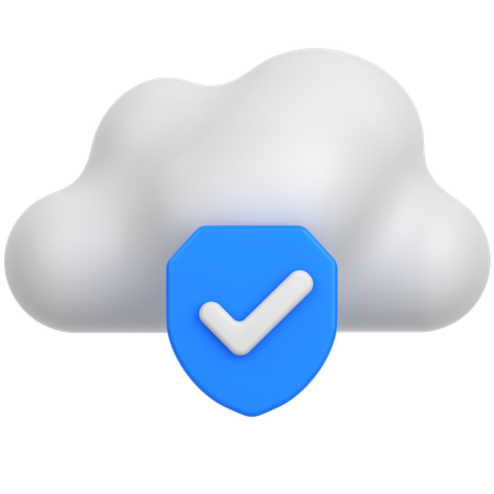 Sichere Cloud  3D Icon