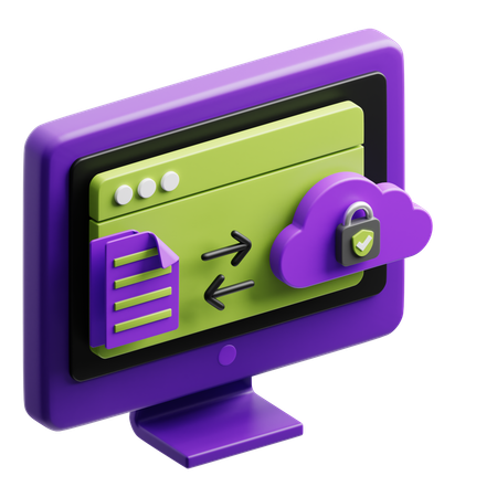 Sichere Cloud  3D Icon