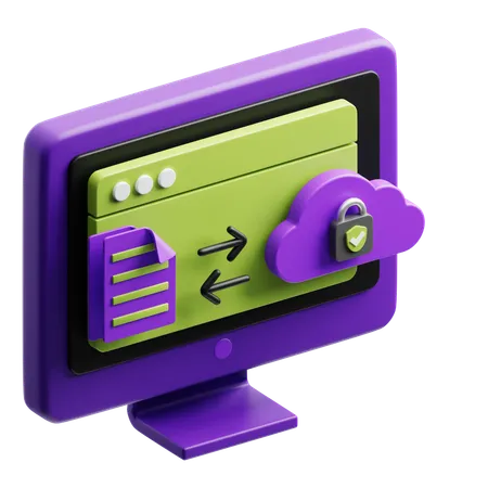 Sichere Cloud  3D Icon