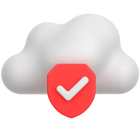 Sichere Cloud  3D Icon