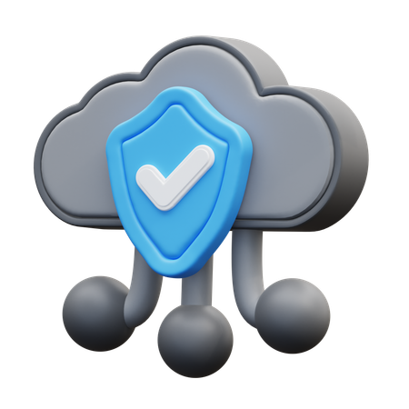 Sichere Cloud-Verbindung  3D Icon