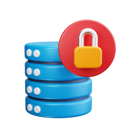 Sichere Datenbank  3D Icon