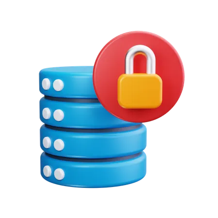 Sichere Datenbank  3D Icon