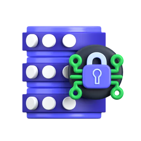 Sichere Datenspeicherung  3D Icon