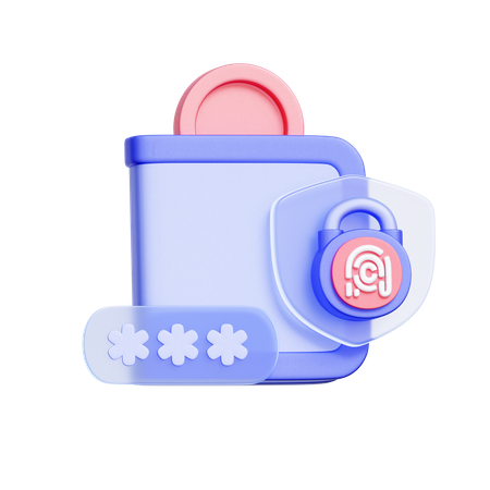 Sichere digitale Geldbörse  3D Icon