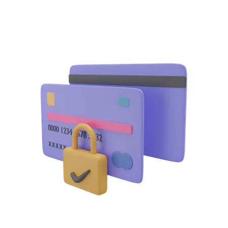 Sichere Kreditkarte  3D Icon