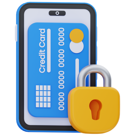 Sichere Kreditkartenzahlung  3D-Symbol