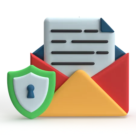 Sichere E-Mail  3D Icon