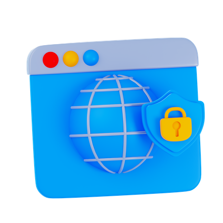 Sichere Website  3D Icon