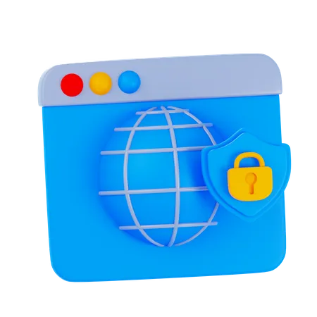 Sichere Website  3D Icon