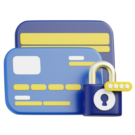 Sichere Zahlung mit Kreditkarte  3D-Symbol