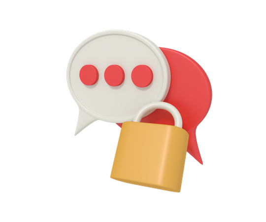 Sicherer Chat  3D Icon