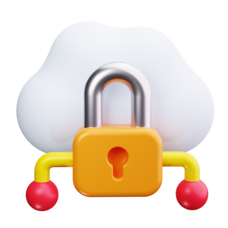 Sicherer Cloud-Speicher  3D Icon