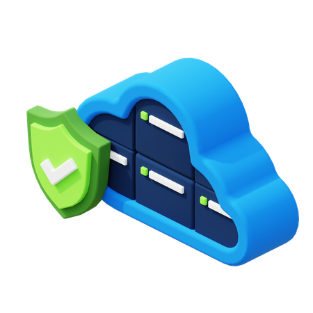 Sicherer Cloud-Speicher  3D Icon