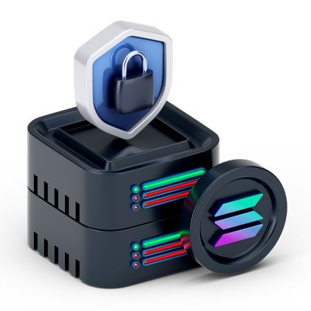 Sicherer Finanzserver  3D Icon