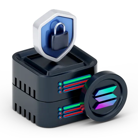 Sicherer Finanzserver  3D Icon