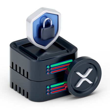 Sicherer Finanzserver  3D Icon