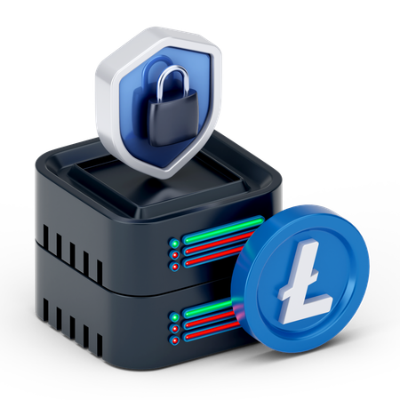 Sicherer Finanzserver  3D Icon