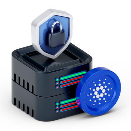 Sicherer Finanzserver  3D Icon