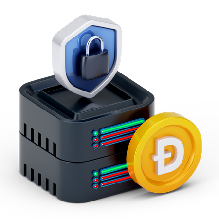 Sicherer Finanzserver  3D Icon