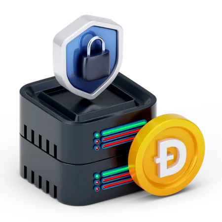 Sicherer Finanzserver  3D Icon