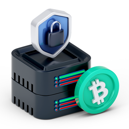 Sicherer Finanzserver  3D Icon