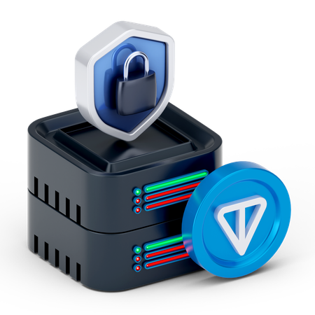 Sicherer Finanzserver  3D Icon