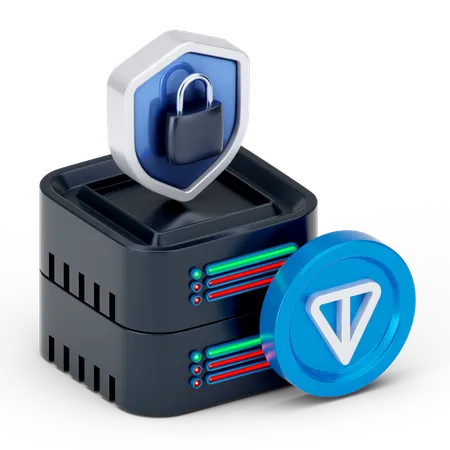 Sicherer Finanzserver  3D Icon