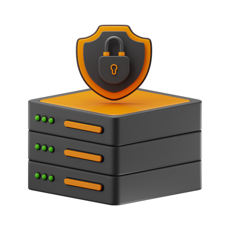 Sicherer Server  3D Icon